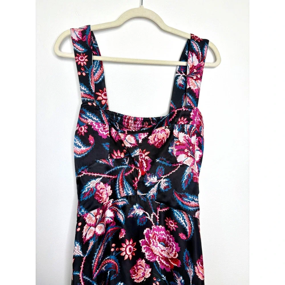 Maeve Anthropologie Jocelyn Sleeveless Slip Midi Dress Floral Med NWT Romantic - Picture 6 of 11